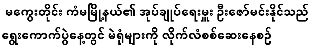 Governor U Zaw Min Naing, who was going to check, could not return home