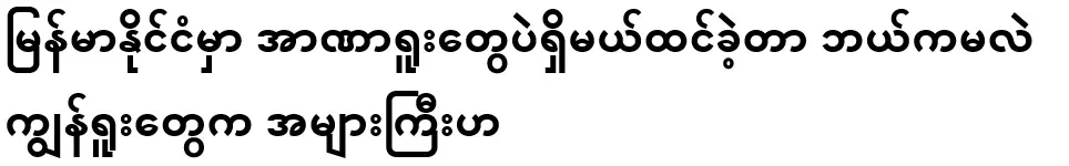 I thought that there were only power people in Myanmar, but now there are many idiots