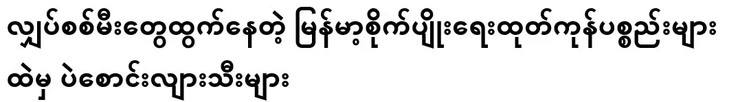 One of Myanmar's agricultural products that emit electricity, pea pods