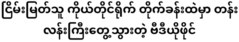 A video file of Tanlang-yi found in the apartment of Nyeim Myathu himself
