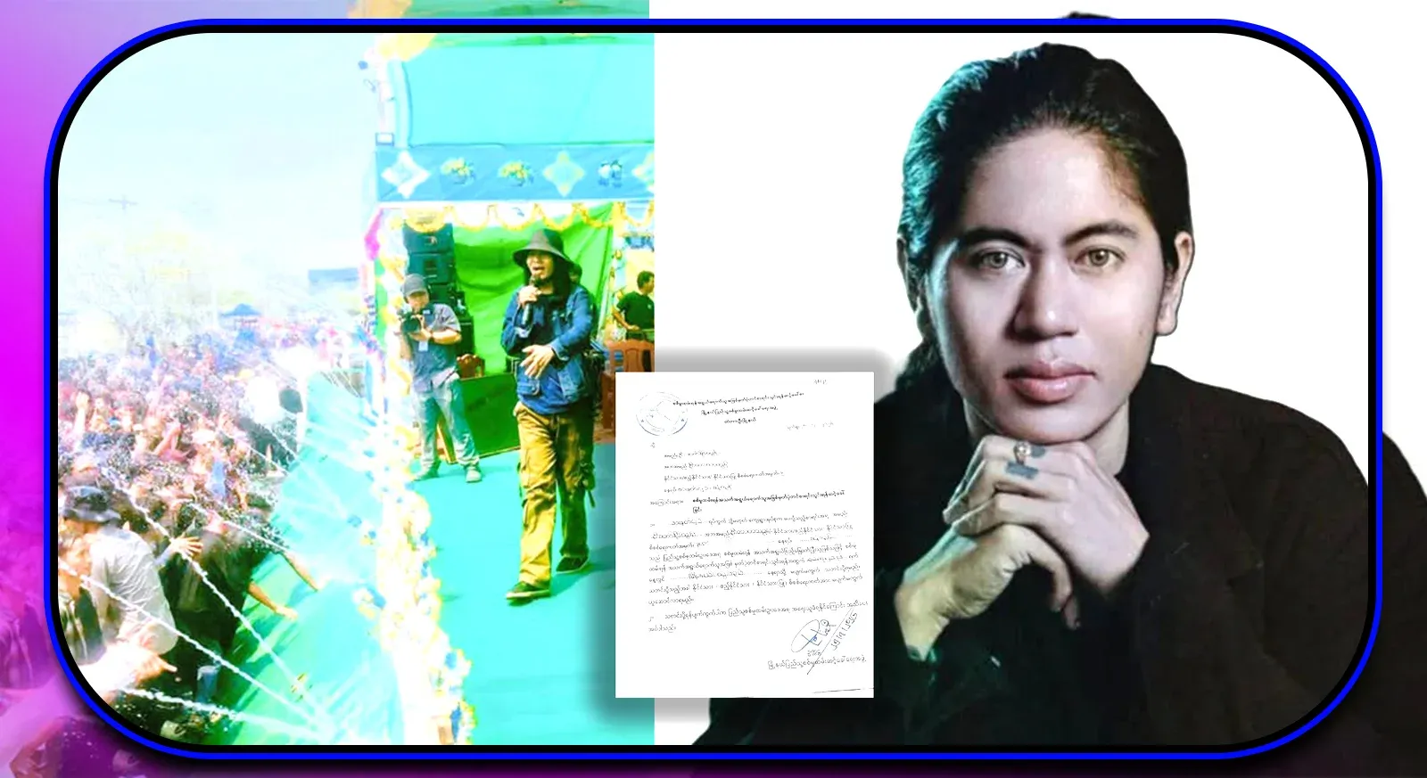 Myitkyina, a singer who is fleeing because of a military service summons