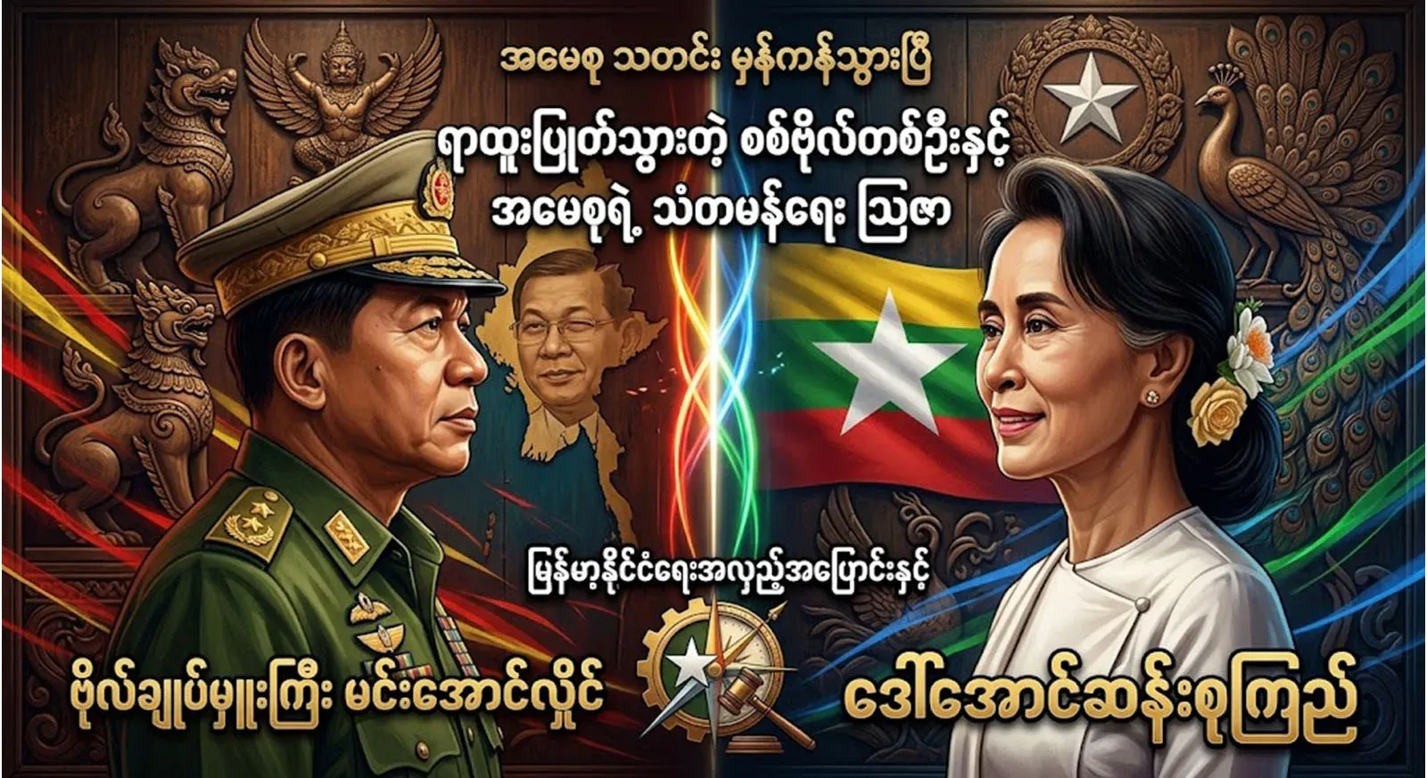 What is the purpose behind Min Aung Hlaing's speech, which is hotly criticized?