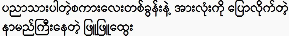 Phyu Phyu Htwe said everything with a clever word